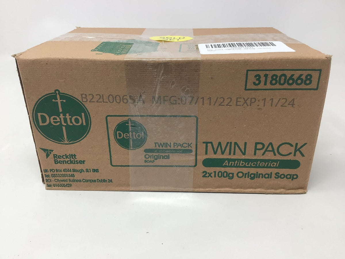 Close-up of Dettol label showing ingredients and product reassurance