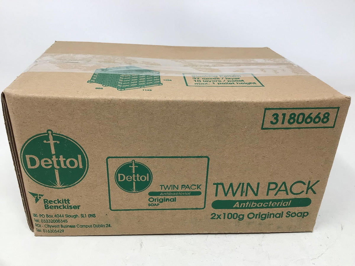 Dettol single soap bar on white surface illustrating convenient size