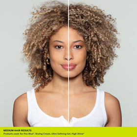 DevaCurl visible curl definition after use, shows enhanced clumping and reduced frizz