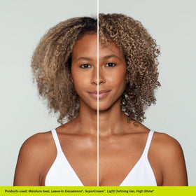 DevaCurl applying gel in hand demonstrating smooth glide and controlled product use