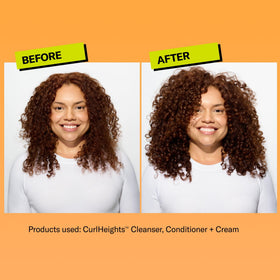 DevaCurl CurlHeights applied in hands ready to distribute for even coverage