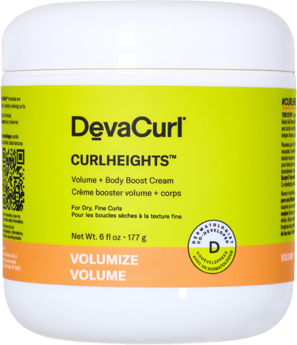 DevaCurl CurlHeights front packaging showing 6 oz size and benefits