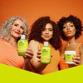 DevaCurl CurlHeights before and after root lift demonstration for fuller hair