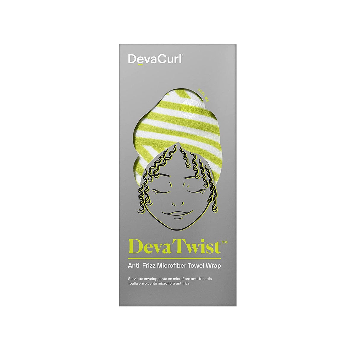 DevaCurl DevaTwist front view showing crescent shape and secure fit benefit