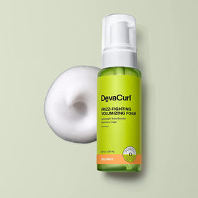 DevaCurl foam texture close-up highlighting lightweight airy foam