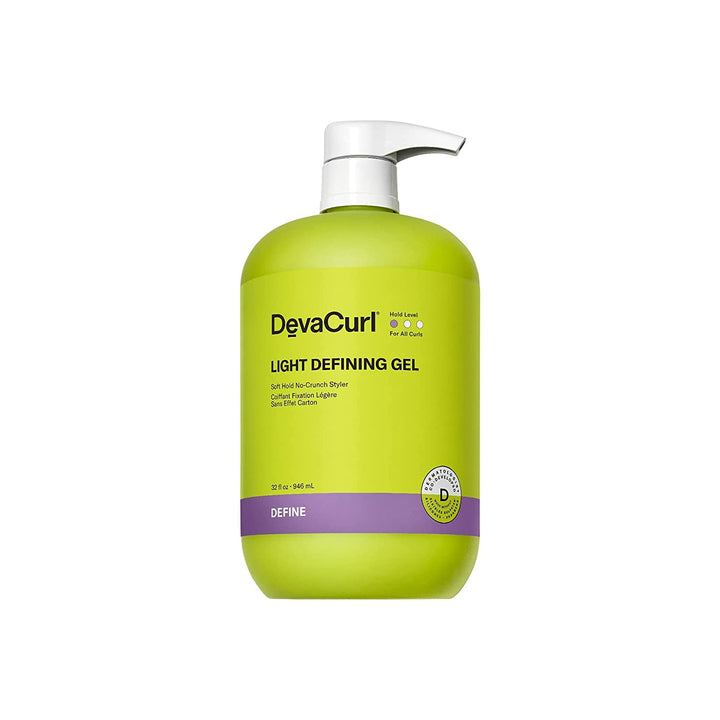 DevaCurl front packaging showing Bright Breeze label and large bottle benefit clarity