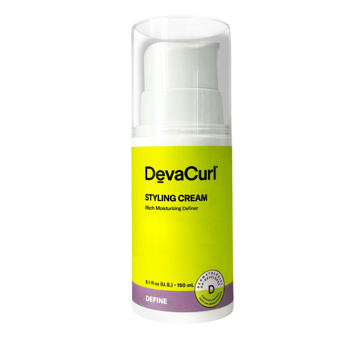 DevaCurl front packaging showing 5.1 fl oz tube and citrus label, highlights hydration
