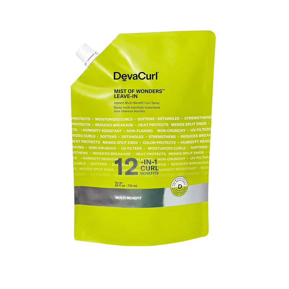 DevaCurl 24 oz refill pouch front view showing label and refill benefit