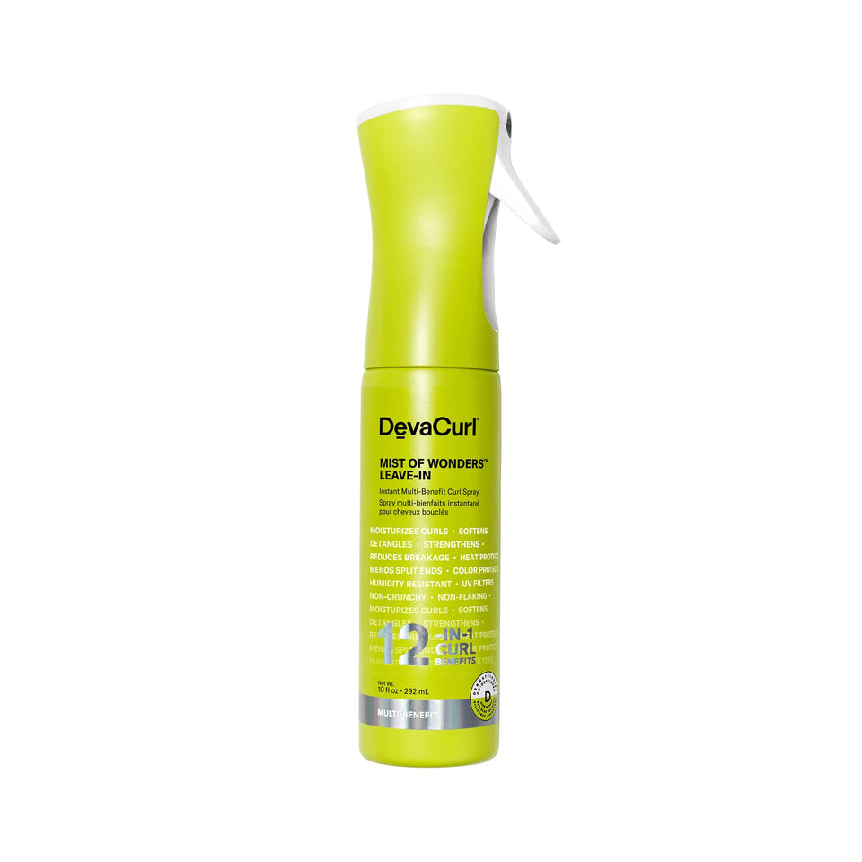 DevaCurl front bottle view showing lightweight leave-in benefits