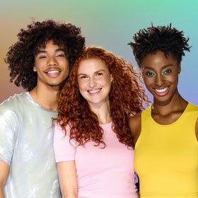 DevaCurl mist applied to damp curls to detangle and reduce frizz