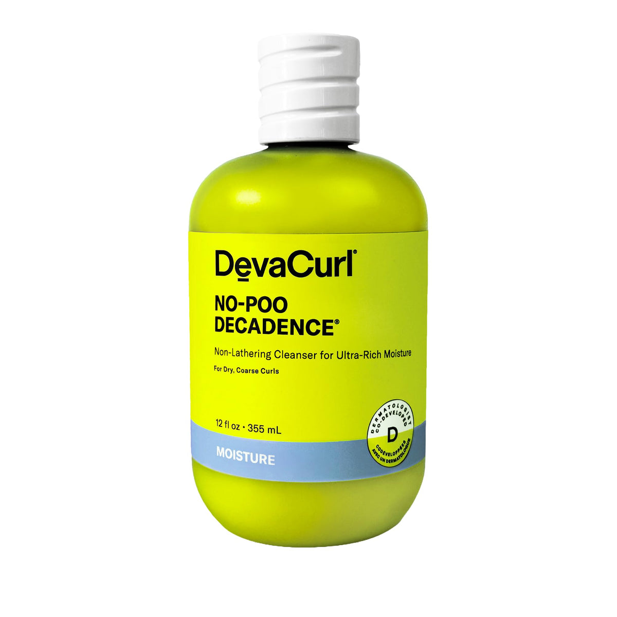 DevaCurl front packaging showing bottle and benefits