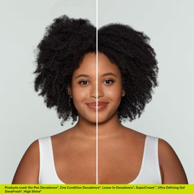 DevaCurl being applied in shower improving detangling