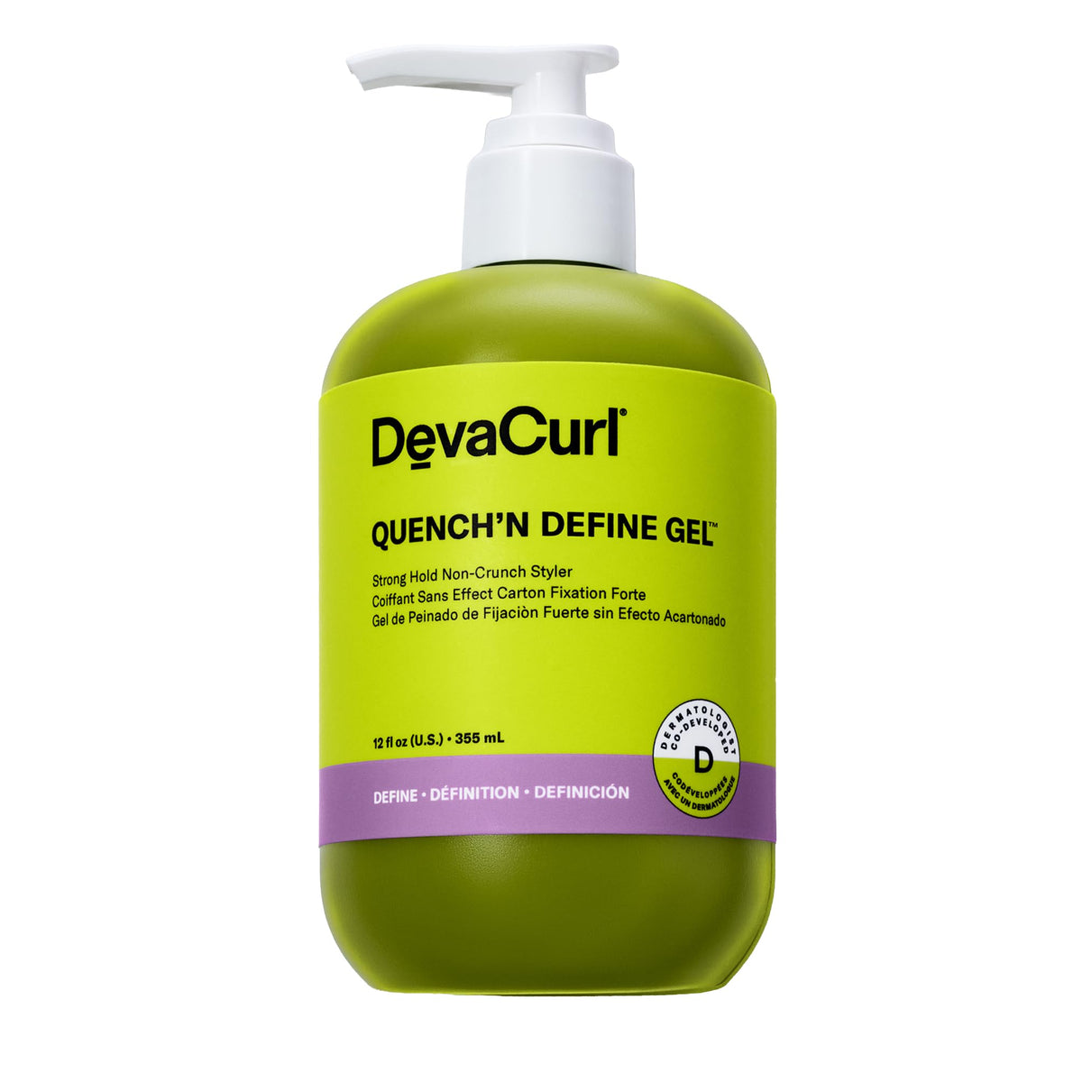 DevaCurl front packaging showing 12 oz jar and product name for clear identification and benefits