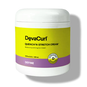 DevaCurl front packaging showing 12 oz container and product branding benefits