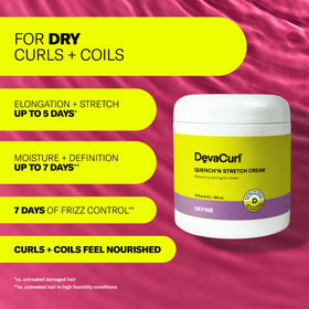 DevaCurl cream texture close-up demonstrating rich, non-sticky hydration