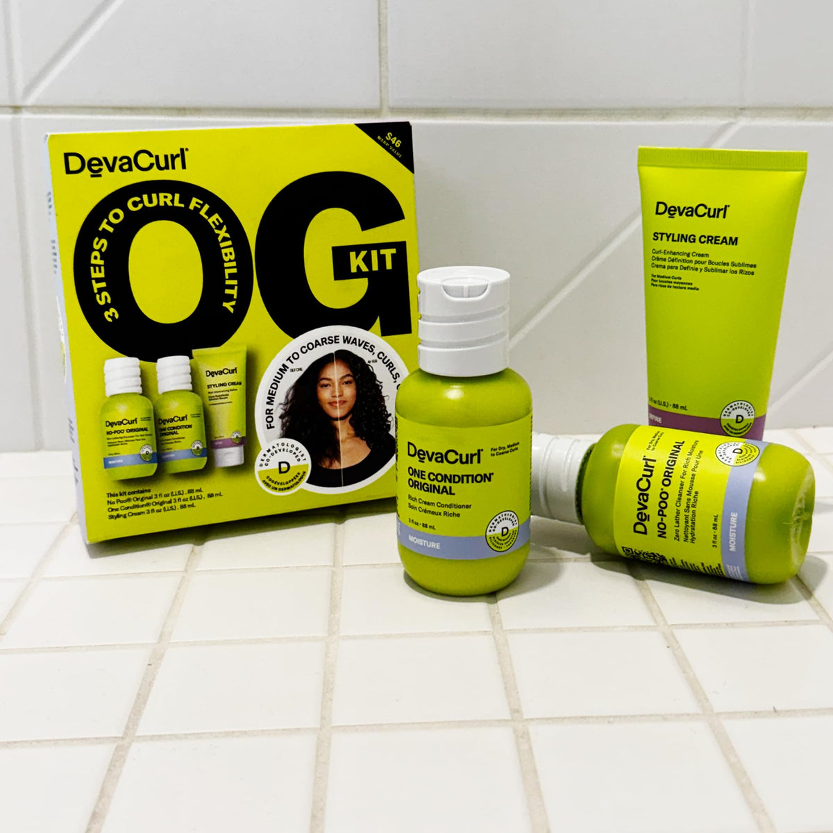 DevaCurl Styling Cream texture swatch displaying lightweight definition and hold