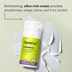 DevaCurl SuperCream open jar showing creamy texture that hydrates coarse curls