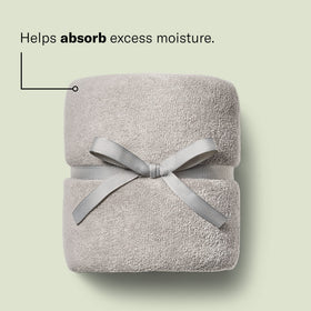 DevaCurl close-up microfiber texture highlighting anti-frizz performance