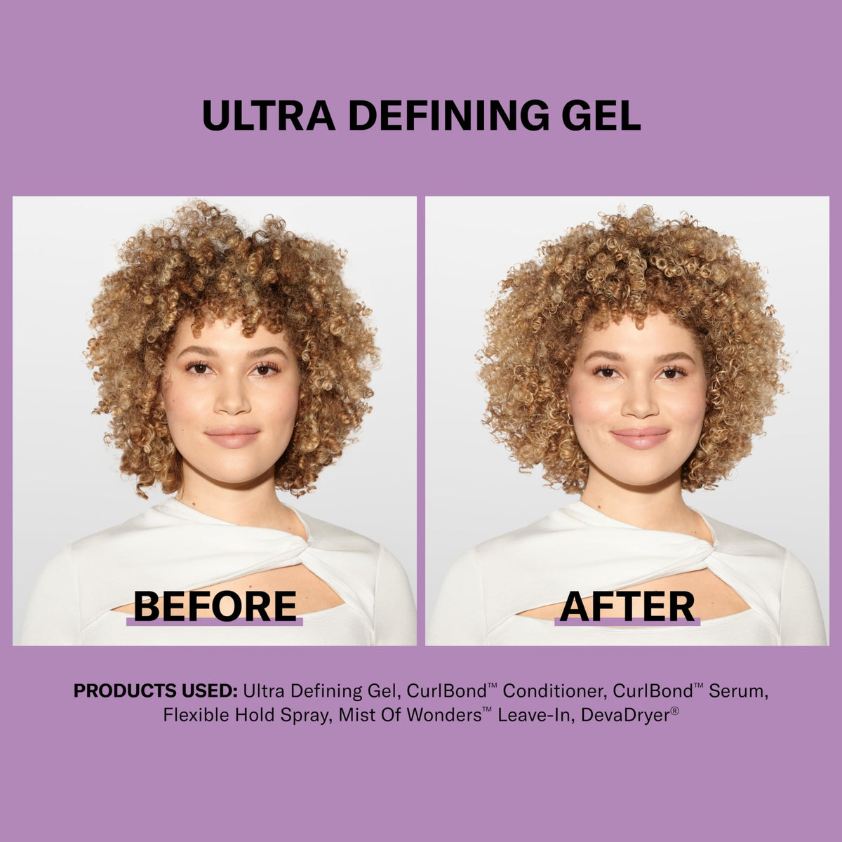 DevaCurl Ultra Defining Gel in hand for scale showing the large 32 fl oz practical size