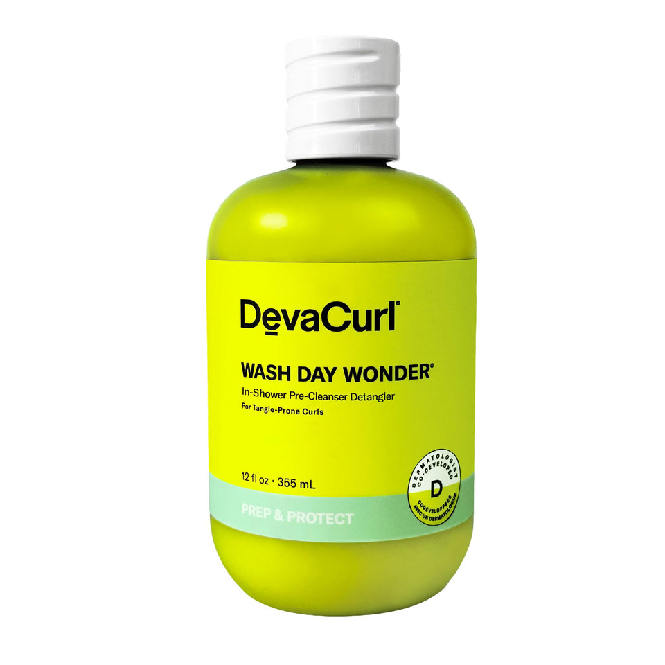 DevaCurl bottle front packaging showing label and Green Oasis scent benefits