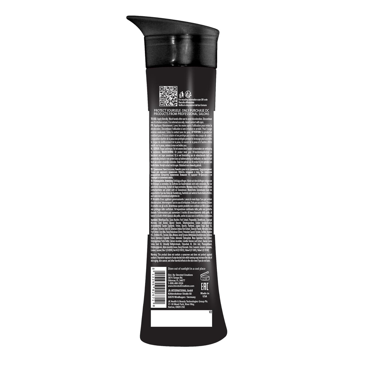 Devoted Creations bronzer texture close-up showing smooth blendable lotion