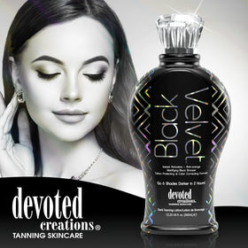 Devoted Creations applied with mitt demonstrating even bronzer coverage
