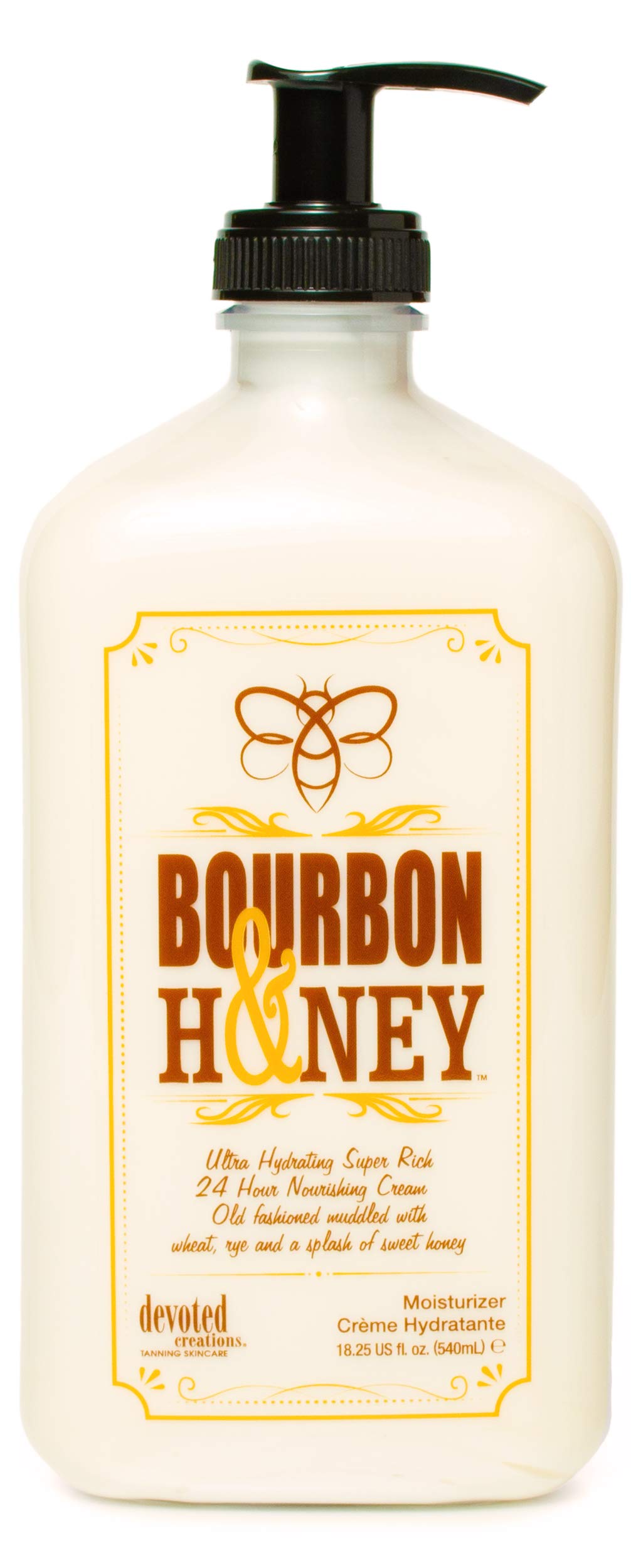 Devoted Creations bourbon & honey front jar showing label and size for clear purchase benefit