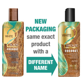 Devoted Creations lotion texture close-up highlighting creamy coconut hydration