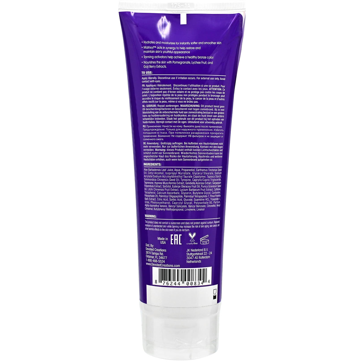 Devoted Creations lotion texture closeup highlighting smooth absorbency
