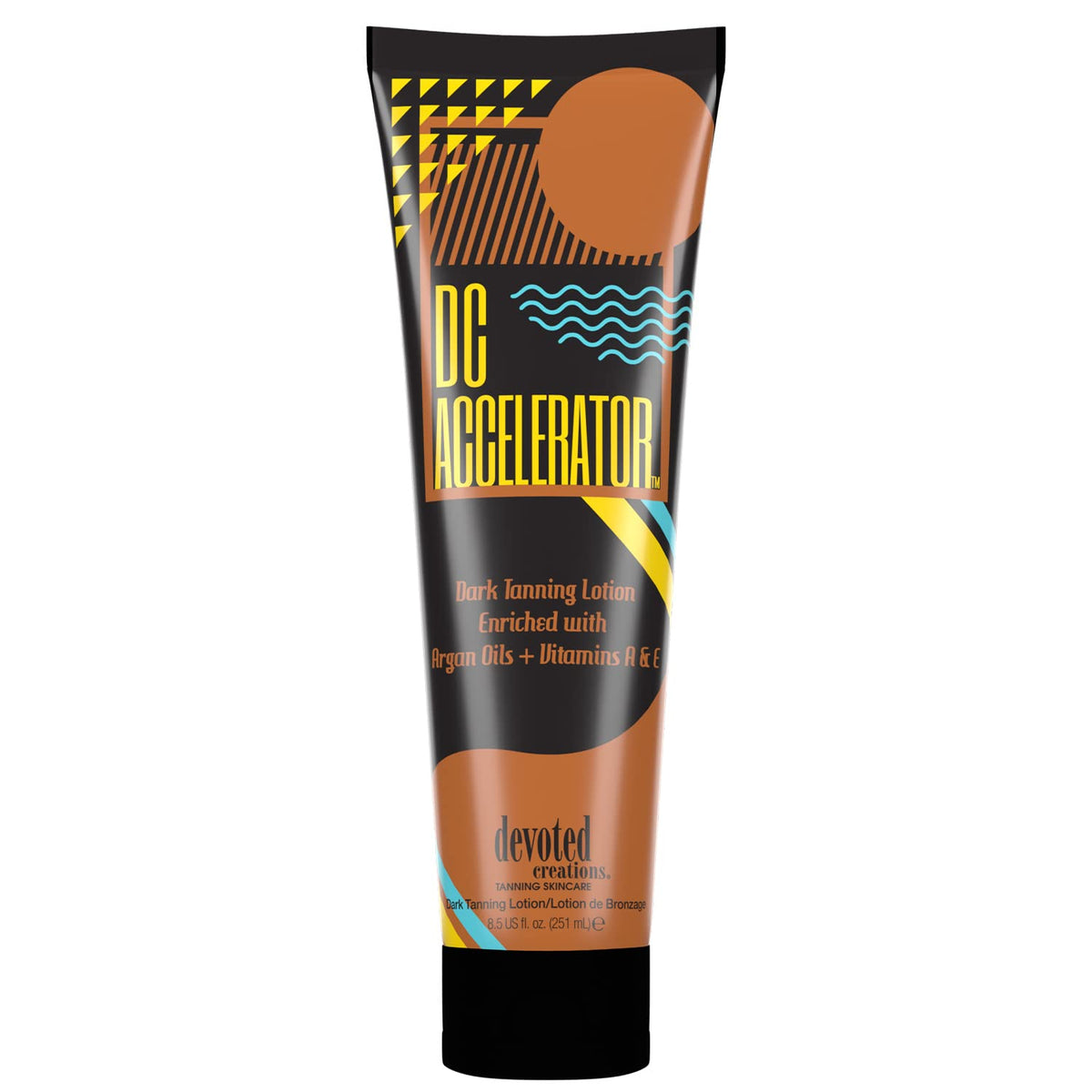 Devoted Creations DC Accelerator front bottle view showing label and 8.5 oz size benefit