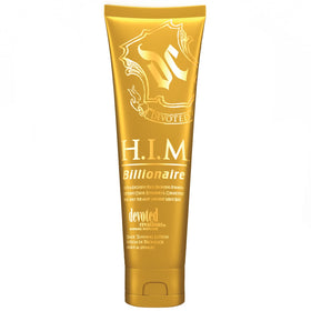 Devoted Creations front packaging showing rich bronzing lotion benefit: instant color