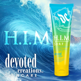 Devoted Creations HIM Surf applied on forearm during tanning session demonstrating smooth absorption