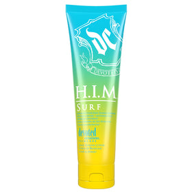 Devoted Creations HIM Surf front bottle showcasing product branding and hydrating benefits