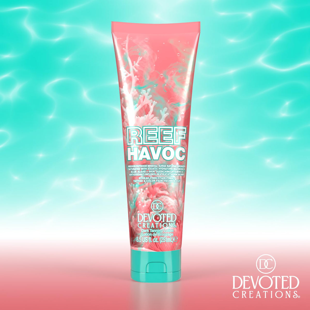 Devoted Creations application on arm demonstrating even coverage and streak-free bronze