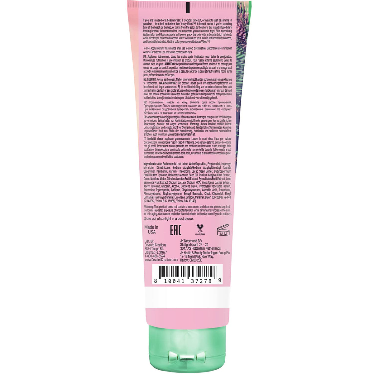 Devoted Creations Vacay Vibes creamy lotion texture close-up highlighting smooth spreadability and hydration