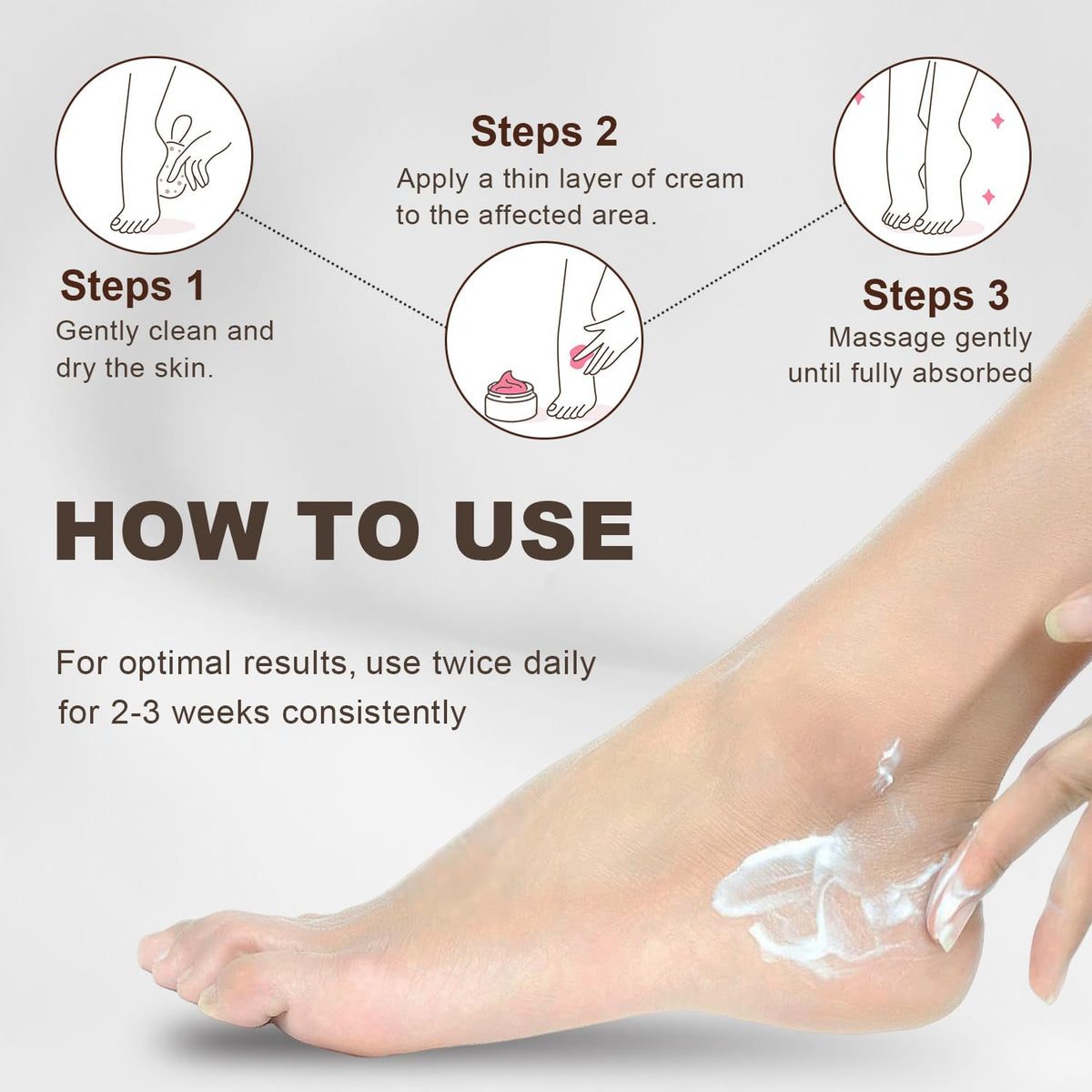 Devyonder rubbed into hands showing improved skin texture and non-greasy finish