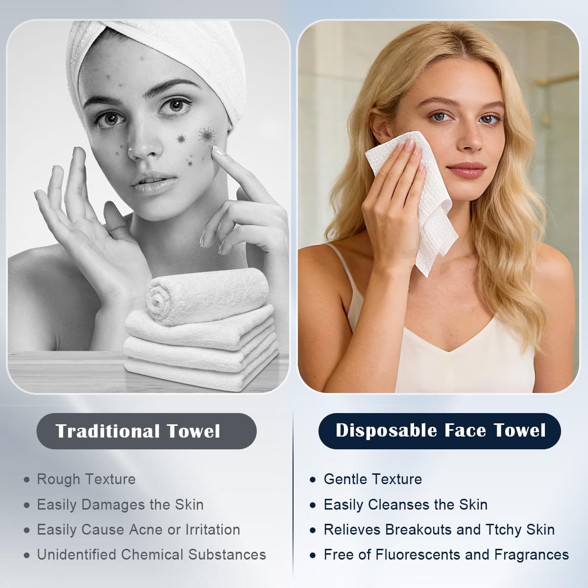 DewVera towel used wet to remove makeup with no tearing