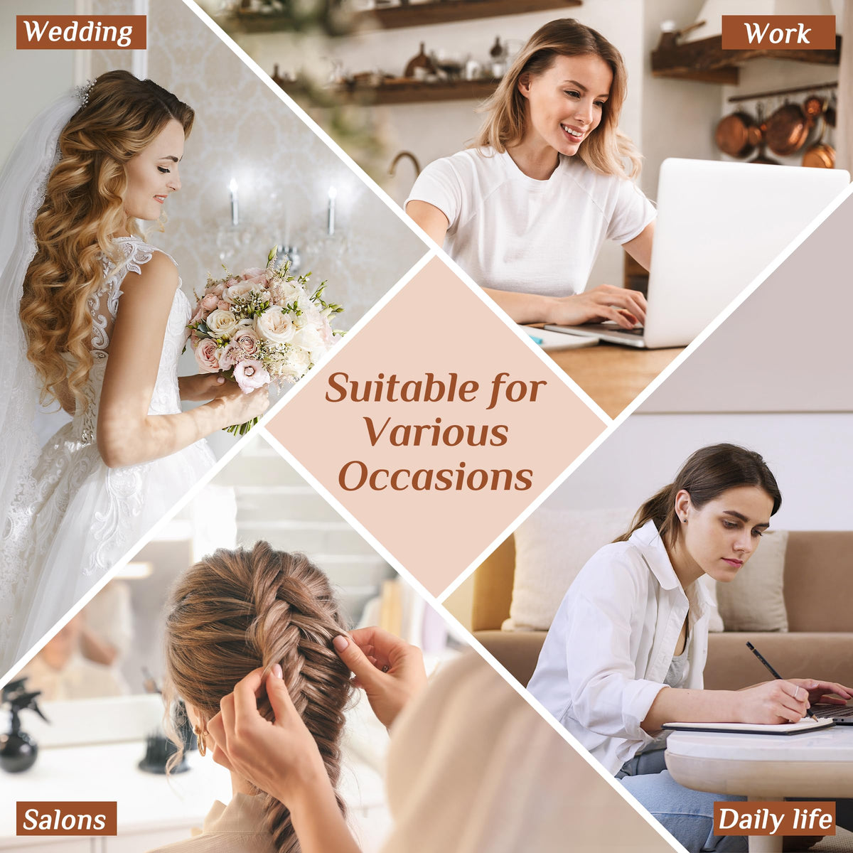DF DUALFERV bobby pins securing an elegant updo for reliable hold