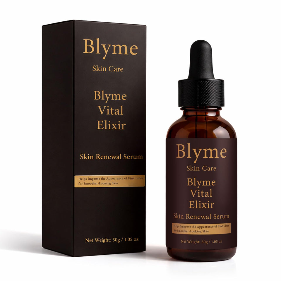 DFTLUUE Blyme Prime Elixir front packaging showing bottle and label, conveys premium care