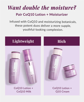 DHC lotion on vanity styled with skincare items for routine inspiration