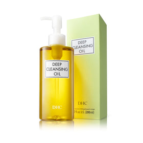 Using DHC oil to remove eye makeup showing gentle effective cleansing