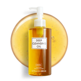 DHC deep cleansing oil bottle front showing clean packaging and benefits