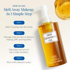 Close-up of DHC oil texture highlighting smooth, lightweight consistency