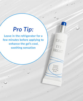 DHC Eye Bright swiped under eye showing visible refreshing effect and coverage