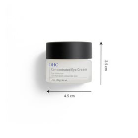 DHC eye cream on bathroom shelf in lifestyle scene implying daily routine integration