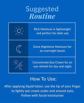 DHC eye cream open jar top view showing rich formula that soothes and hydrates