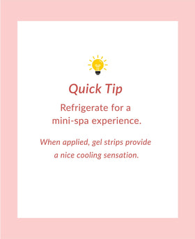 DHC applying under-eye strip demonstrating easy placement and comfort