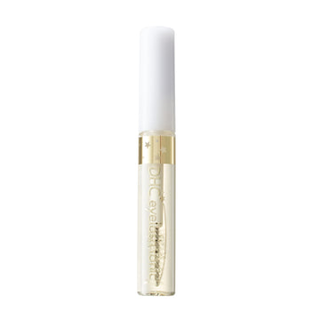 DHC eyelash tonic front tube showing brand and compact size benefits