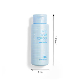 DHC face wash powder being mixed with water to show simple at-home use benefit