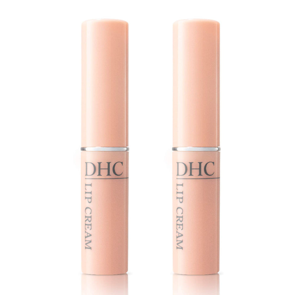 DHC Lip Cream front packaging shows brand and twin pack for reliable moisture